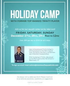 Read more about the article Holiday Squash Camp